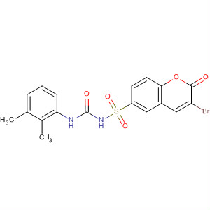 928046-14-4  2H-1-Benzopyran-6-sulfonamide,3-bromo-N-[[(2,3-dimethylphenyl)amino]carbonyl]-2-oxo-