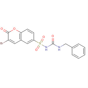 928046-17-7  2H-1-Benzopyran-6-sulfonamide,3-bromo-2-oxo-N-[[(phenylmethyl)amino]carbonyl]-