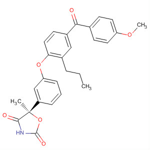 918969-31-0  2,4-Oxazolidinedione,5-[3-[4-(4-methoxybenzoyl)-2-propylphenoxy]phenyl]-5-methyl-, (5R)-