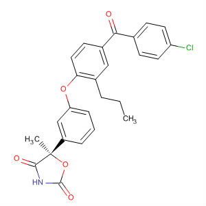 918969-33-2  2,4-Oxazolidinedione,5-[3-[4-(4-chlorobenzoyl)-2-propylphenoxy]phenyl]-5-methyl-, (5R)-
