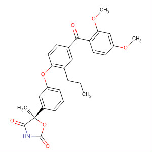 918969-37-6  2,4-Oxazolidinedione,5-[3-[4-(2,4-dimethoxybenzoyl)-2-propylphenoxy]phenyl]-5-methyl-,(5R)-