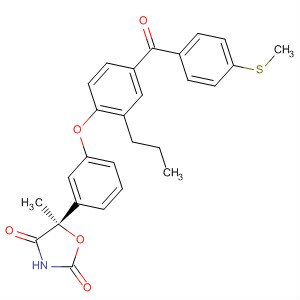 918969-47-8  2,4-Oxazolidinedione,5-methyl-5-[3-[4-[4-(methylthio)benzoyl]-2-propylphenoxy]phenyl]-, (5R)-