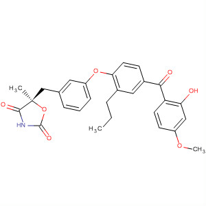 918969-54-7  2,4-Oxazolidinedione,5-[[3-[4-(2-hydroxy-4-methoxybenzoyl)-2-propylphenoxy]phenyl]methyl]-5-methyl-, (5R)-