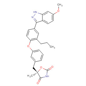 918969-68-3  2,4-Oxazolidinedione,5-[[3-[4-(6-methoxy-1H-indazol-3-yl)-2-propylphenoxy]phenyl]methyl]-5-methyl-, (5R)-