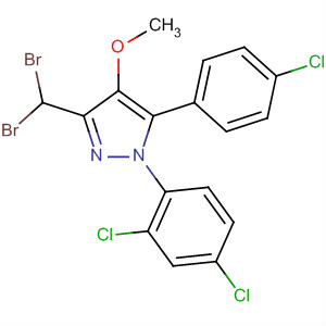 919004-06-1  1H-Pyrazole,5-(4-chlorophenyl)-3-(dibromomethyl)-1-(2,4-dichlorophenyl)-4-methoxy-