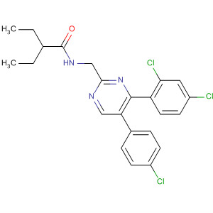 919005-67-7  Butanamide,N-[[5-(4-chlorophenyl)-4-(2,4-dichlorophenyl)-2-pyrimidinyl]methyl]-2-ethyl-
