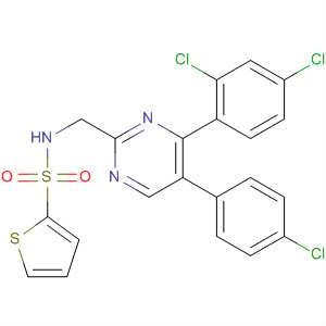 919005-87-1  2-Thiophenesulfonamide,N-[[5-(4-chlorophenyl)-4-(2,4-dichlorophenyl)-2-pyrimidinyl]methyl]-