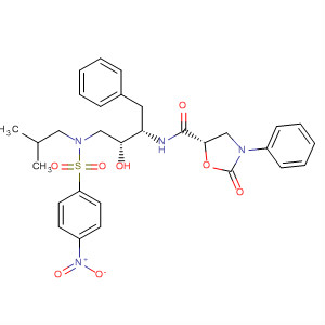 919081-33-7  5-Oxazolidinecarboxamide,N-[(1S,2R)-2-hydroxy-3-[(2-methylpropyl)[(4-nitrophenyl)sulfonyl]amino]-1-(phenylmethyl)propyl]-2-oxo-3-phenyl-, (5S)-