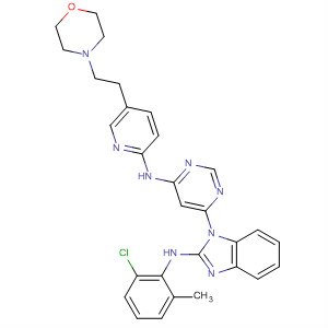 919084-56-3  1H-Benzimidazol-2-amine,N-(2-chloro-6-methylphenyl)-1-[6-[[5-[2-(4-morpholinyl)ethyl]-2-pyridinyl]amino]-4-pyrimidinyl]-