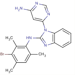 919084-75-6  1H-Benzimidazol-2-amine,1-(6-amino-4-pyrimidinyl)-N-(3-bromo-2,4,6-trimethylphenyl)-