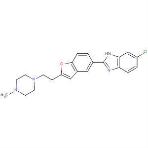 919088-25-8  1H-Benzimidazole,6-chloro-2-[2-[2-(4-methyl-1-piperazinyl)ethyl]-5-benzofuranyl]-