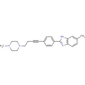 919088-43-0  1H-Benzimidazole,6-methyl-2-[4-[4-(4-methyl-1-piperazinyl)-1-butyn-1-yl]phenyl]-