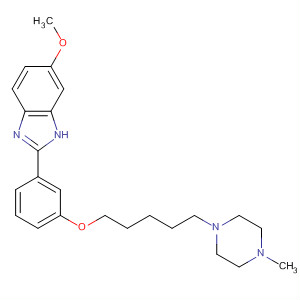 919088-58-7  1H-Benzimidazole,6-methoxy-2-[3-[[5-(4-methyl-1-piperazinyl)pentyl]oxy]phenyl]-