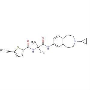 919097-25-9  2-Thiophenecarboxamide,N-[2-[(3-cyclopropyl-2,3,4,5-tetrahydro-1H-3-benzazepin-7-yl)amino]-1,1-dimethyl-2-oxoethyl]-5-ethynyl-