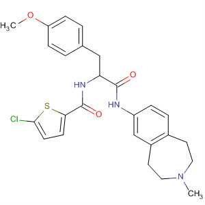 919098-31-0  2-Thiophenecarboxamide,5-chloro-N-[1-[(4-methoxyphenyl)methyl]-2-oxo-2-[(2,3,4,5-tetrahydro-3-methyl-1H-3-benzazepin-7-yl)amino]ethyl]-