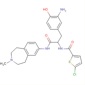 919098-33-2  2-Thiophenecarboxamide,N-[1-[(3-amino-4-hydroxyphenyl)methyl]-2-oxo-2-[(2,3,4,5-tetrahydro-3-methyl-1H-3-benzazepin-7-yl)amino]ethyl]-5-chloro-