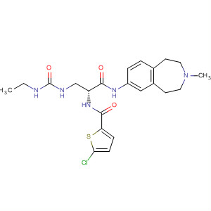 919098-61-6  2-Thiophenecarboxamide,5-chloro-N-[(1R)-1-[[[(ethylamino)carbonyl]amino]methyl]-2-oxo-2-[(2,3,4,5-tetrahydro-3-methyl-1H-3-benzazepin-7-yl)amino]ethyl]-