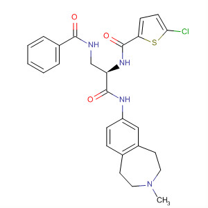 919098-62-7  2-Thiophenecarboxamide,N-[(1R)-1-[(benzoylamino)methyl]-2-oxo-2-[(2,3,4,5-tetrahydro-3-methyl-1H-3-benzazepin-7-yl)amino]ethyl]-5-chloro-