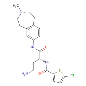 919098-72-9  2-Thiophenecarboxamide,N-[(1R)-3-amino-1-[[(2,3,4,5-tetrahydro-3-methyl-1H-3-benzazepin-7-yl)amino]carbonyl]propyl]-5-chloro-
