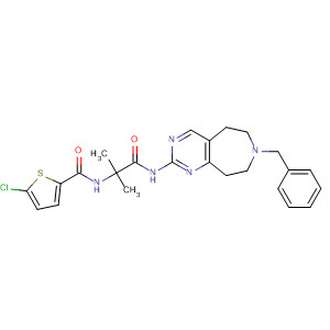 919098-88-7  2-Thiophenecarboxamide,5-chloro-N-[1,1-dimethyl-2-oxo-2-[[6,7,8,9-tetrahydro-7-(phenylmethyl)-5H-pyrimido[4,5-d]azepin-2-yl]amino]ethyl]-