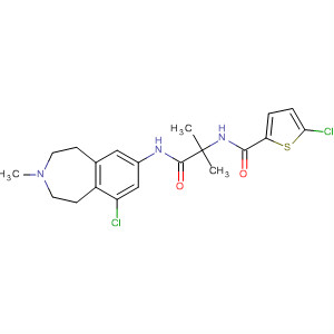 919098-91-2  2-Thiophenecarboxamide,5-chloro-N-[2-[(9-chloro-2,3,4,5-tetrahydro-3-methyl-1H-3-benzazepin-7-yl)amino]-1,1-dimethyl-2-oxoethyl]-
