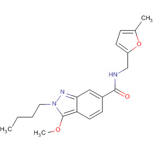 919107-09-8  2H-Indazole-6-carboxamide,2-butyl-3-methoxy-N-[(5-methyl-2-furanyl)methyl]-
