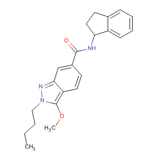 919107-14-5  2H-Indazole-6-carboxamide,2-butyl-N-(2,3-dihydro-1H-inden-1-yl)-3-methoxy- 919107-14-5  2H-Indazole-6-carboxamide,2-butyl-N-(2,3-dihydro-1H-inden-1-yl)-3-methoxy-