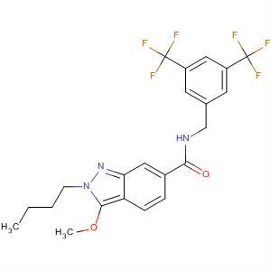 919107-15-6  2H-Indazole-6-carboxamide,N-[[3,5-bis(trifluoromethyl)phenyl]methyl]-2-butyl-3-methoxy-