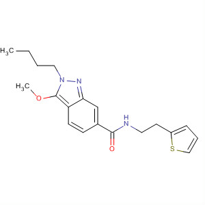 919107-17-8  2H-Indazole-6-carboxamide, 2-butyl-3-methoxy-N-[2-(2-thienyl)ethyl]-