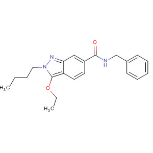 919107-22-5  2H-Indazole-6-carboxamide, 2-butyl-3-ethoxy-N-(phenylmethyl)- 919107-22-5  2H-Indazole-6-carboxamide, 2-butyl-3-ethoxy-N-(phenylmethyl)-