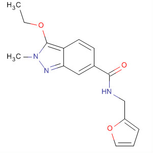 919107-60-1  2H-Indazole-6-carboxamide, 3-ethoxy-N-(2-furanylmethyl)-2-methyl- 919107-60-1  2H-Indazole-6-carboxamide, 3-ethoxy-N-(2-furanylmethyl)-2-methyl-