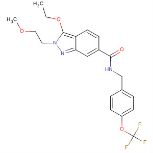 919108-48-8  2H-Indazole-6-carboxamide,3-ethoxy-2-(2-methoxyethyl)-N-[[4-(trifluoromethoxy)phenyl]methyl]-