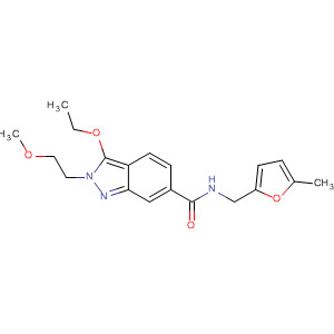 919108-49-9  2H-Indazole-6-carboxamide,3-ethoxy-2-(2-methoxyethyl)-N-[(5-methyl-2-furanyl)methyl]-