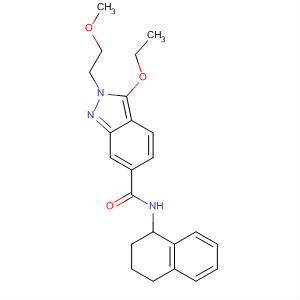 919108-50-2  2H-Indazole-6-carboxamide,3-ethoxy-2-(2-methoxyethyl)-N-(1,2,3,4-tetrahydro-1-naphthalenyl)- 919108-50-2  2H-Indazole-6-carboxamide,3-ethoxy-2-(2-methoxyethyl)-N-(1,2,3,4-tetrahydro-1-naphthalenyl)-