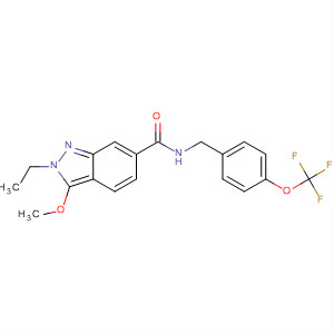 919108-68-2  2H-Indazole-6-carboxamide,2-ethyl-3-methoxy-N-[[4-(trifluoromethoxy)phenyl]methyl]-