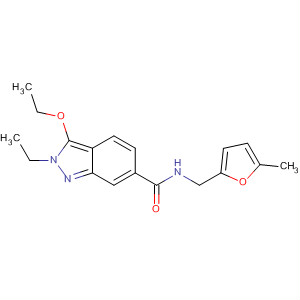 919108-89-7  2H-Indazole-6-carboxamide,3-ethoxy-2-ethyl-N-[(5-methyl-2-furanyl)methyl]-