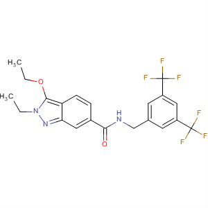 919108-95-5  2H-Indazole-6-carboxamide,N-[[3,5-bis(trifluoromethyl)phenyl]methyl]-3-ethoxy-2-ethyl-