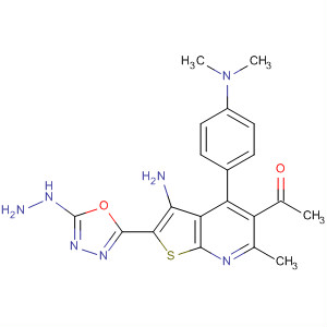 919114-23-1  Ethanone,1-[3-amino-4-[4-(dimethylamino)phenyl]-2-(5-hydrazinyl-1,3,4-oxadiazol-2-yl)-6-methylthieno[2,3-b]pyridin-5-yl]-