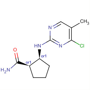 919116-39-5  Cyclopentanecarboxamide, 2-[(4-chloro-5-methyl-2-pyrimidinyl)amino]-,(1R,2S)-rel-
