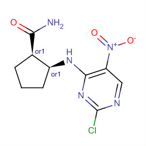 919116-41-9  Cyclopentanecarboxamide, 2-[(2-chloro-5-nitro-4-pyrimidinyl)amino]-,(1R,2S)-rel-
