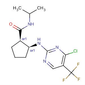 919116-54-4  Cyclopentanecarboxamide,2-[[4-chloro-5-(trifluoromethyl)-2-pyrimidinyl]amino]-N-(1-methylethyl)-,(1R,2S)-rel-