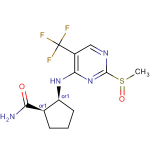 919116-80-6  Cyclopentanecarboxamide,2-[[2-(methylsulfinyl)-5-(trifluoromethyl)-4-pyrimidinyl]amino]-,(1R,2S)-rel-
