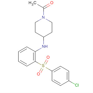 919118-85-7  Ethanone, 1-[4-[[2-[(4-chlorophenyl)sulfonyl]phenyl]amino]-1-piperidinyl]-