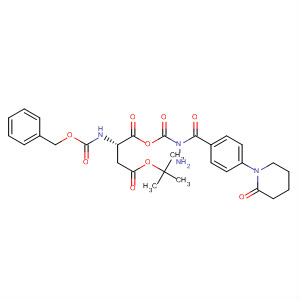 919121-50-9  L-Aspartic acid, N-[(phenylmethoxy)carbonyl]-, 4-(1,1-dimethylethyl)ester, 2-[4-(2-oxo-1-piperidinyl)benzoyl]hydrazide