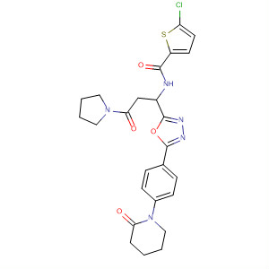 919121-55-4  2-Thiophenecarboxamide,5-chloro-N-[3-oxo-1-[5-[4-(2-oxo-1-piperidinyl)phenyl]-1,3,4-oxadiazol-2-yl]-3-(1-pyrrolidinyl)propyl]-