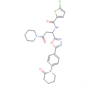 919121-56-5  2-Thiophenecarboxamide,5-chloro-N-[3-oxo-1-[5-[4-(2-oxo-1-piperidinyl)phenyl]-1,3,4-oxadiazol-2-yl]-3-(1-piperidinyl)propyl]-