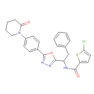 919121-74-7  2-Thiophenecarboxamide,5-chloro-N-[1-[5-[4-(2-oxo-1-piperidinyl)phenyl]-1,3,4-oxadiazol-2-yl]-2-phenylethyl]-