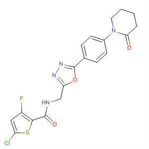 919121-91-8  2-Thiophenecarboxamide,5-chloro-3-fluoro-N-[[5-[4-(2-oxo-1-piperidinyl)phenyl]-1,3,4-oxadiazol-2-yl]methyl]-
