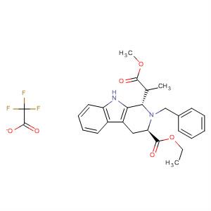 919282-29-4  1H-Pyrido[3,4-b]indole-1-propanoic acid,3-(ethoxycarbonyl)-2,3,4,9-tetrahydro-2-(phenylmethyl)-, methyl ester,(1S,3R)-, 2,2,2-trifluoroacetate (1:1)