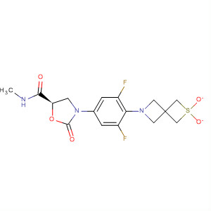919300-15-5  5-Oxazolidinecarboxamide,3-[4-(2,2-dioxido-2-thia-6-azaspiro[3.3]hept-6-yl)-3,5-difluorophenyl]-N-methyl-2-oxo-, (5R)-